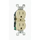 15 Amp Tamper Resistant Duplex Outlet, Ivory (10-Pack) - Super Arbor