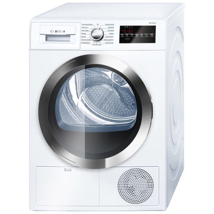 Bosch 800 4-cu ft Stackable Ventless Electric Dryer (White/Chrome) ENERGY STAR
