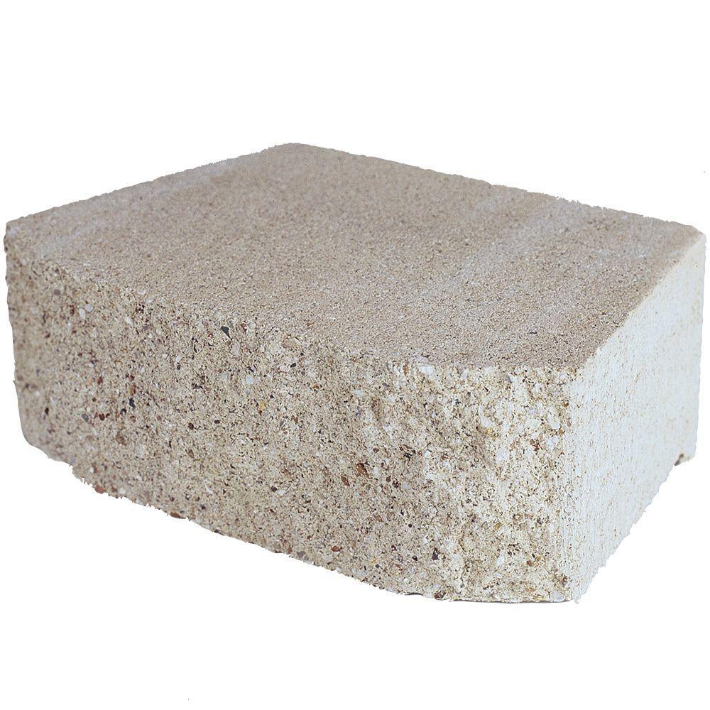 4 in. x 11.75 in. x 6.75 in. Pewter Concrete Retaining Wall Block - Super Arbor