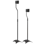 Adjustable Height Speaker Floor Stands, Black (Set of 2) - Super Arbor