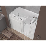 HD Series 53 in. Right Drain Quick Fill Walk-In Whirlpool Bath Tub with Powered Fast Drain in White - Super Arbor