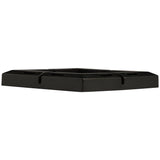 5.5 in. x 5.5 in. Outdoor Black Solar Integrated LED Plastic Post Cap Light with 3.5 in. x 3.5 in. Adaptor (2-Pack)