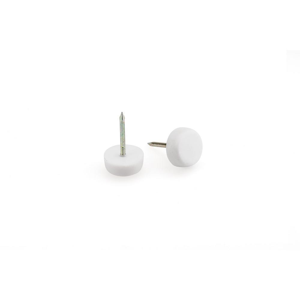 3/4 in. White Base Nail-On Glides (100-Pack) - Super Arbor