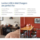 3.6A USB Dual Type A In-Wall Charger with 15 Amp Tamper-Resistant Outlets, Ivory - Super Arbor