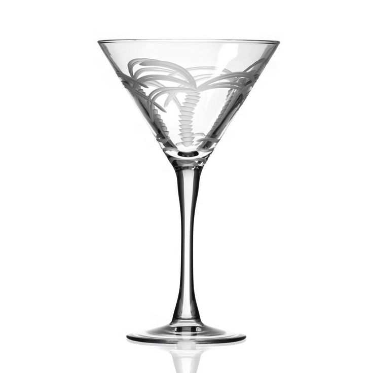 Palm Tree 10 oz. Clear Martini (Set of 4)