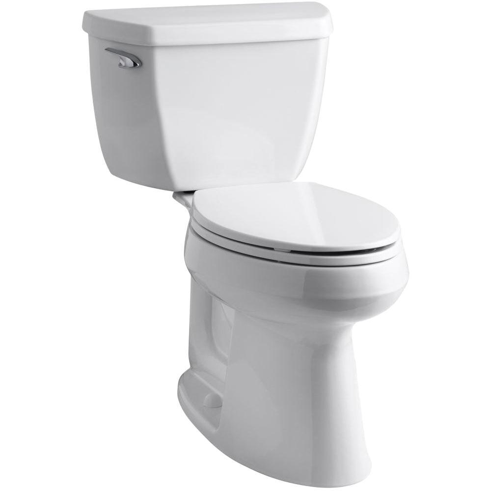 Highline 2-Piece Complete Solution 1.28 GPF Single Flush Elongated Toilet in White with Seat Included (3-Pack) - Super Arbor