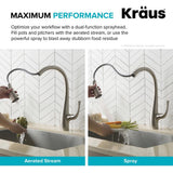 Spot Free Ansel Single-Handle Pull-Down Sprayer Kitchen Faucet in All-Brite Stainless Steel - Super Arbor