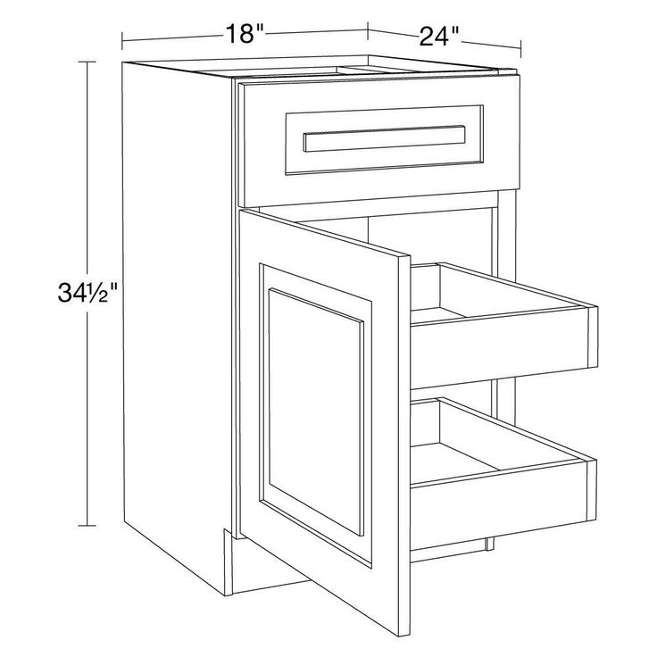 Home Decorators Collection Grayson 18 in. W x 24 in. D x 34.5 in. H Assembled Plywood Base Kitchen Cabinet in Deep Onyx with 2ROT Soft Close LH