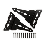 Everbilt 8 in. Black Decorative Gate Tee Hinge (2-Pack)