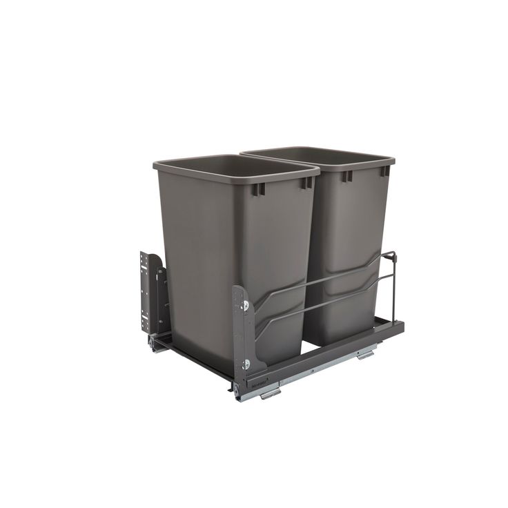 Rev-A-Shelf 35-Quart Plastic Soft Close Pull Out Trash Can