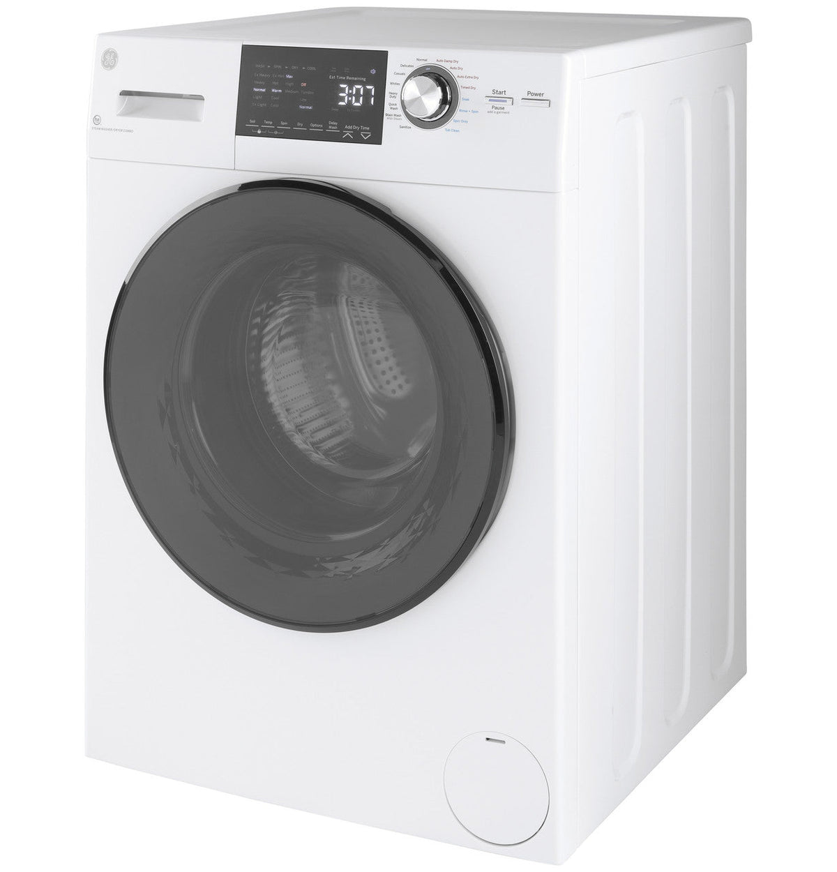 GE 2.4 cu. ft. White High-Efficiency 120-Volt Ventless Electric All-in-One Washer Dryer Combo
