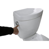 Step In 59.6 in. Walk-In Whirlpool Bathtub in White with 1.6 GPF Single Flush Toilet - Super Arbor