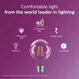 Philips 60-Watt Equivalent G25 Dimmable LED Light Bulb Clear Daylight (8-Pack)