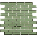 MSI Evergreen Textured Beveled Subway 11.73 in. x 11.73 in. x 8mm Glass Mesh-Mounted Mosaic Wall Tile (9.6 sq. ft. / case)