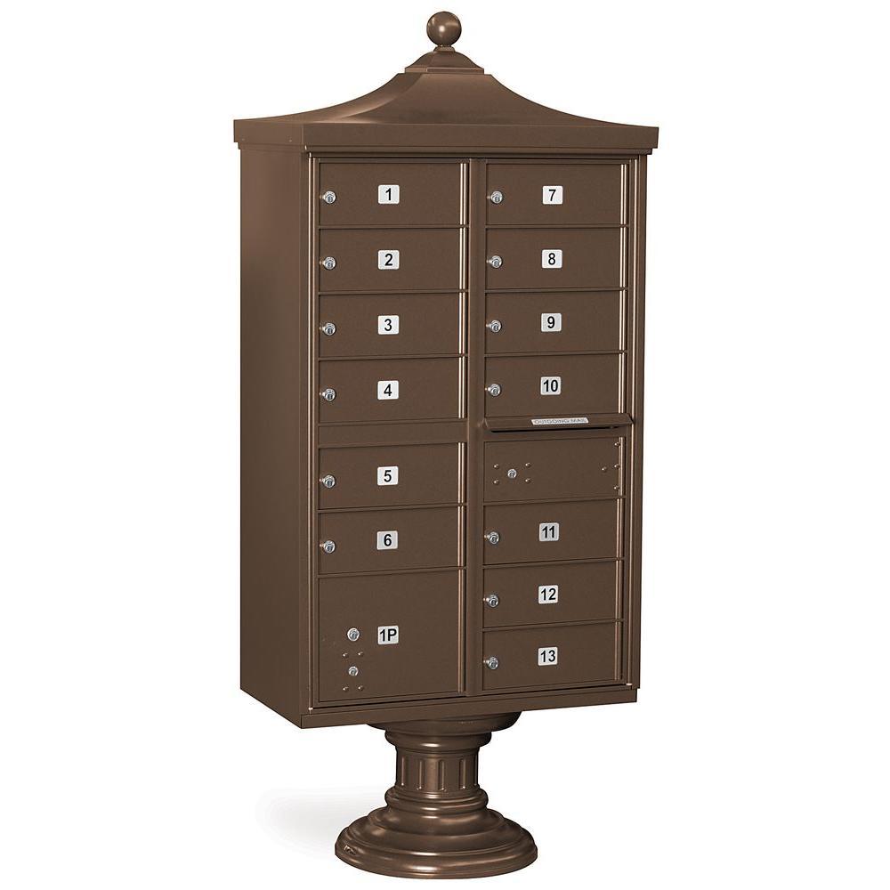 Regency Decorative 12-Compartment Post-Mount Cluster Box Unit - Super Arbor