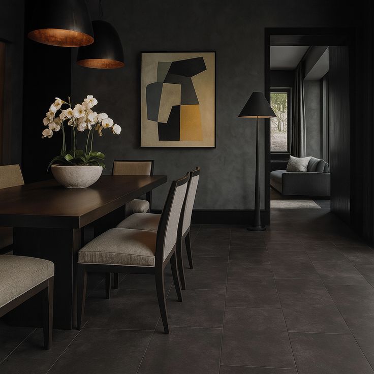 Overlook Slate 22 MIL x 18.5 in. W x 37 in. L Click Lock Waterproof Vinyl Tile Flooring (19.1 sq. ft./case)
