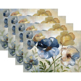 Blue Floral Placemat Set (4-Pack)