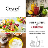 8-Speed 500-Watt Black Stainless Steel Control 6-in-1 Multi-Purpose Immersion Hand Blender Set