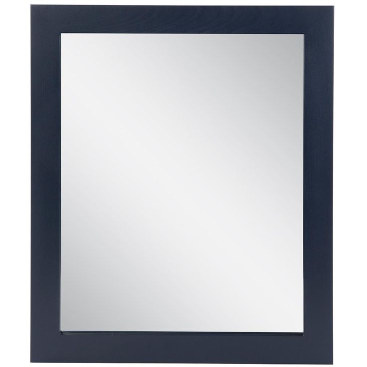 25.67 in. W x 31.38 in. H Framed Rectangular Bathroom Vanity Mirror in Blue