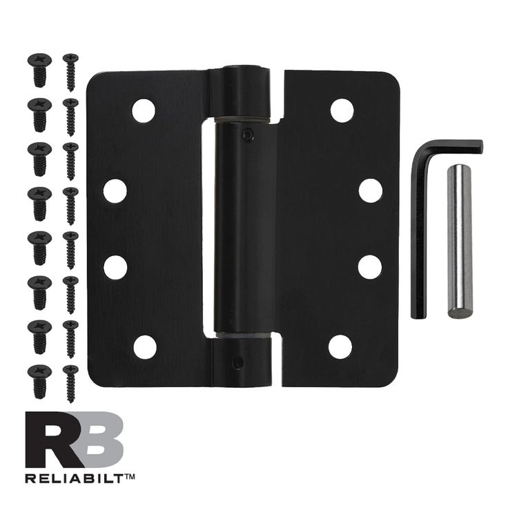 4 in. Oil-Rubbed Bronze 5/8 in. Radius Adjustable Spring Door Hinge