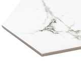 Timeless Calacatta Hex 8-5/8 in. x 9-7/8 in. Porcelain Floor and Wall Tile (11.56 sq. ft. / case) - Super Arbor