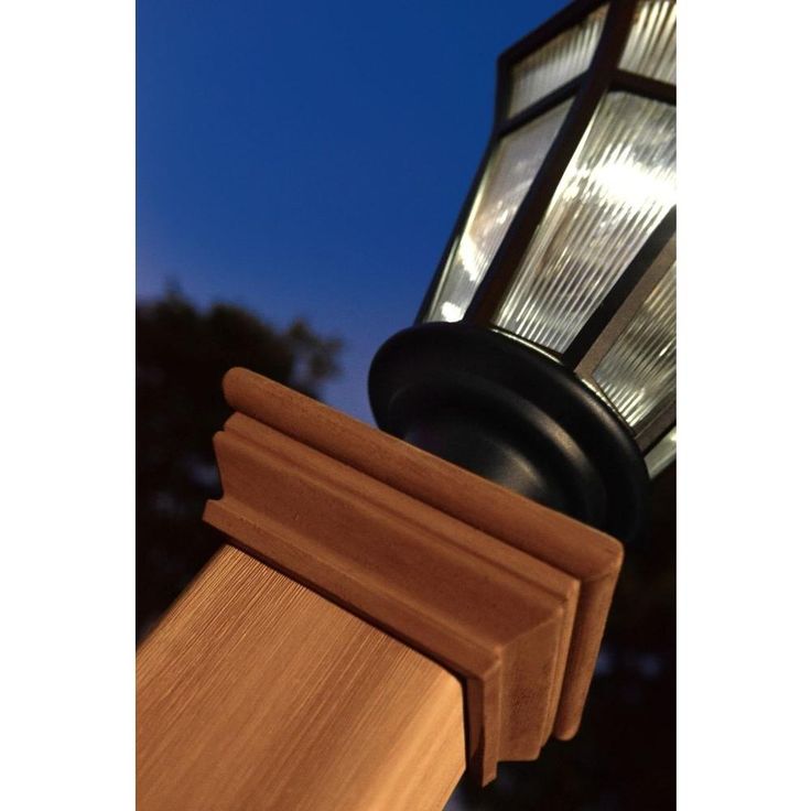 New England Arbors Trinity 74 in. Composite Lamp Post