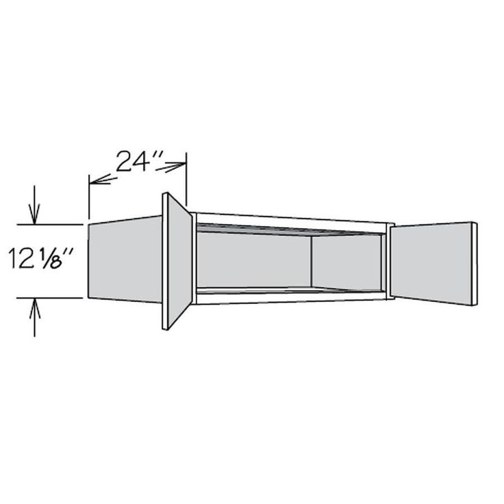allen + roth Aveley 36-in W x 12.125-in H x 24-in D Linen Maple Door Wall Semi-Custom Cabinet