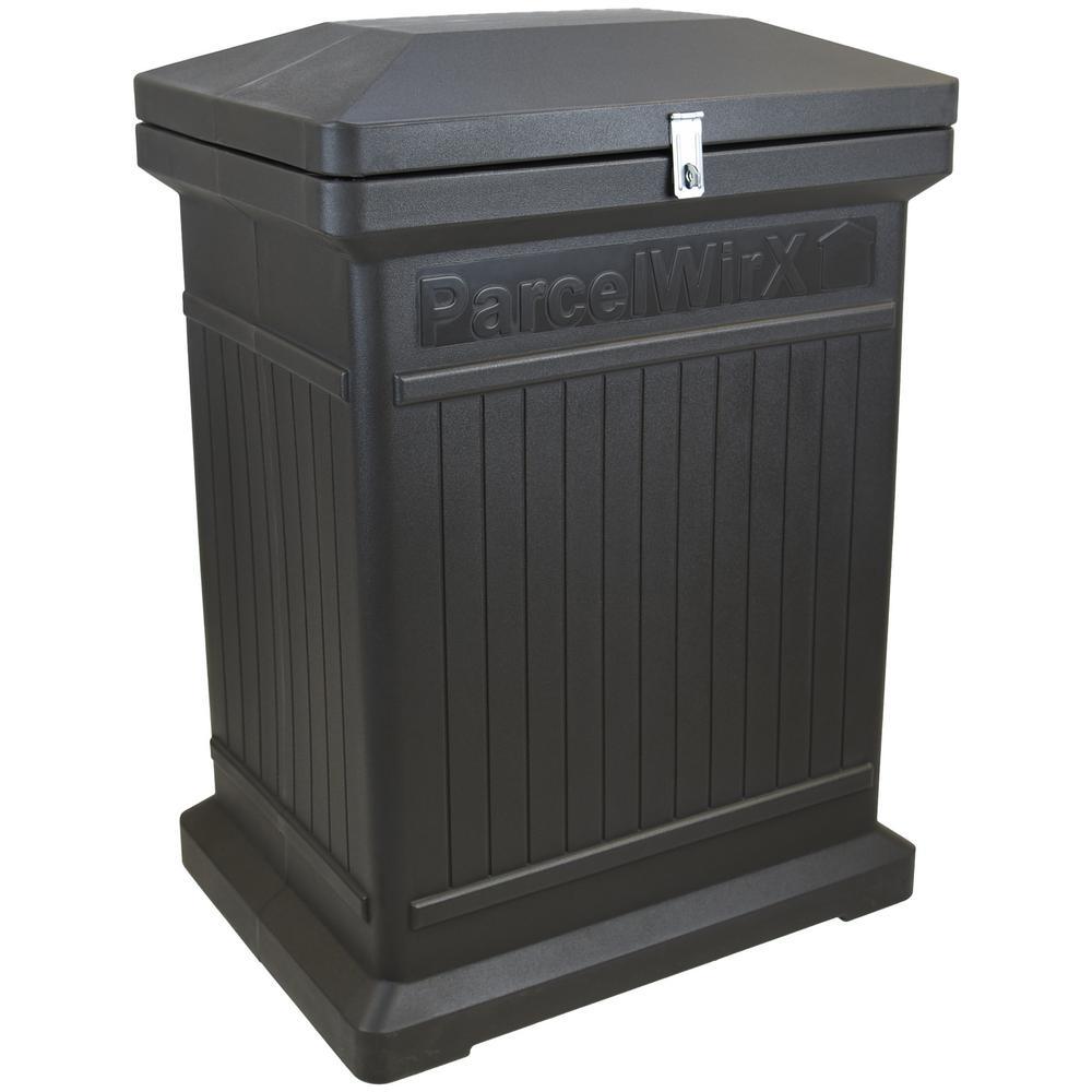 ParceWirx Premium Vertical Architectural Graphite Delivery Drop Box Hinged Lid with Swinging Latch for Locking - Super Arbor