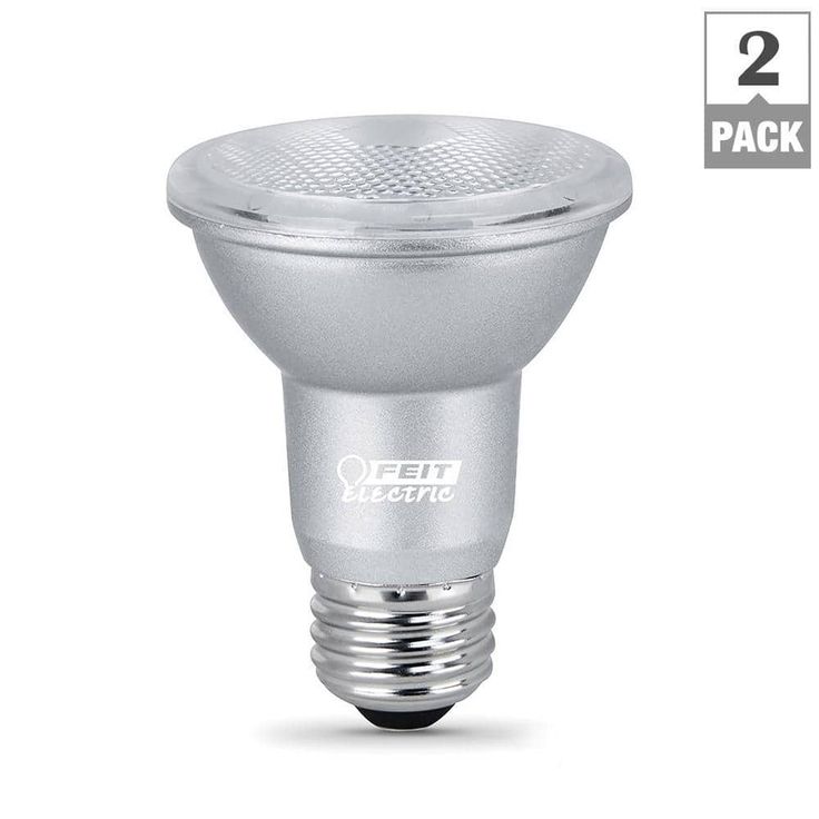 Feit Electric 50-Watt Equivalent PAR20 Dimmable CEC Title 24 Compliant LED ENERGY STAR 90+ CRI Flood Light Bulb, Bright White (2-Pack)