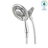 In2ition Two-in-One 4-Spray 6.1 in. Dual Wall Mount Fixed and Handheld Shower Head in Chrome - Super Arbor