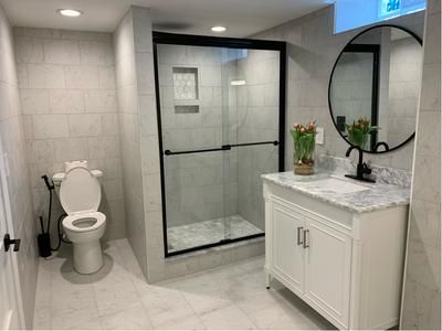 Style Selections Futuro White 12-in x 24-in Glazed Porcelain Marble Look Tile