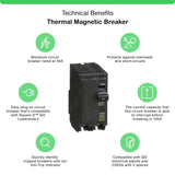 Square D QO 50-Amp 2-Pole Standard Trip Circuit Breaker