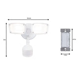 180-Degree White Smart Bluetooth Motion Activated Outdoor Integrated LED Flood Light with In-Wall Accessory Dimmer - Super Arbor