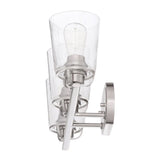Inspiration 23.19 in. 3-Light Brushed Nickel Bathroom Vanity Light with Glass Shades