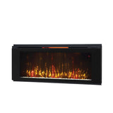 Helen 48 in. Wall-Mount Electric Fireplace in Black - Super Arbor