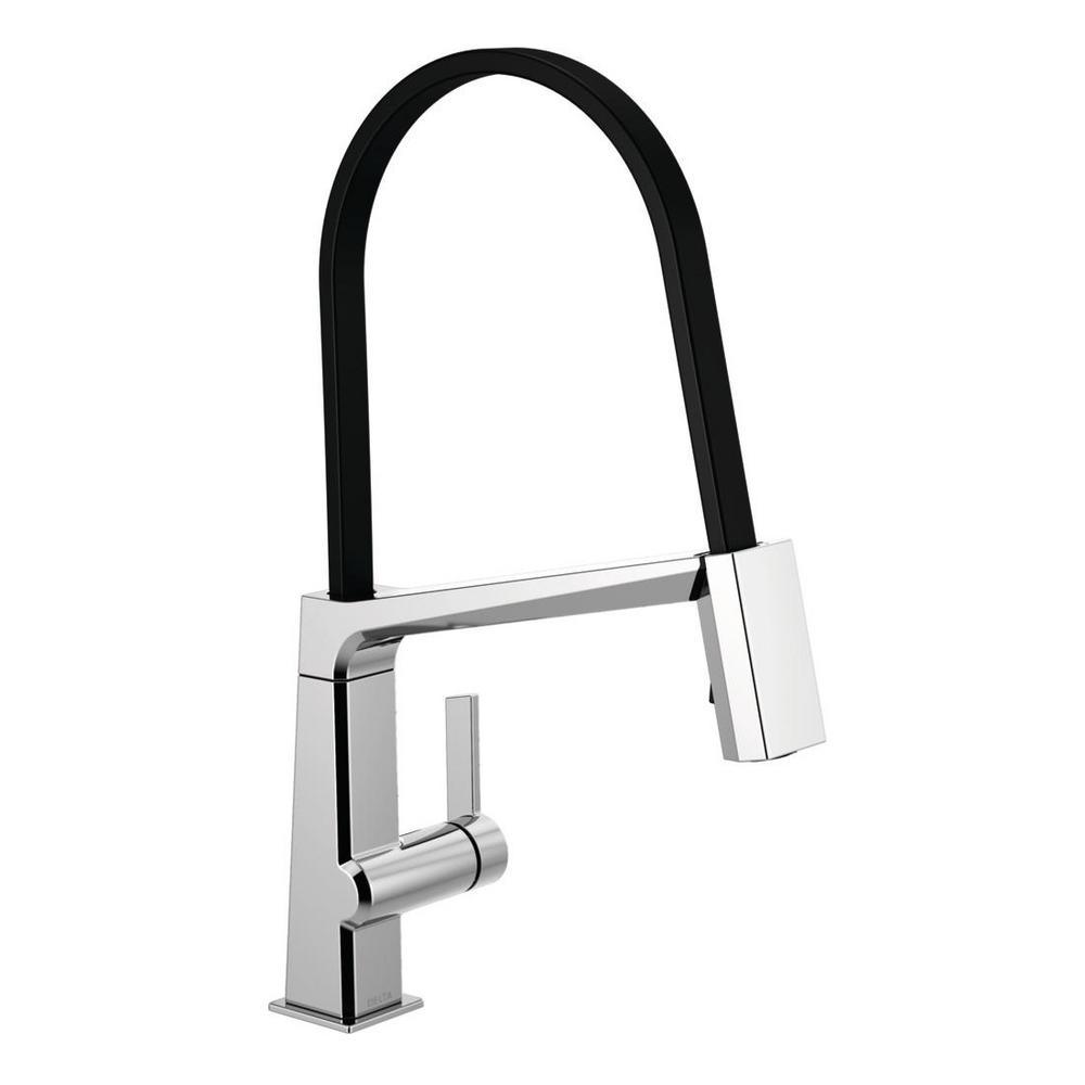 Pivotal Single-Handle Pull-Down Sprayer Kitchen Faucet with MagnaTite Docking in Arctic Stainless - Super Arbor