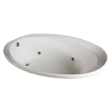 56 in. Oval Drop-in Whirlpool Bathtub in White - Super Arbor