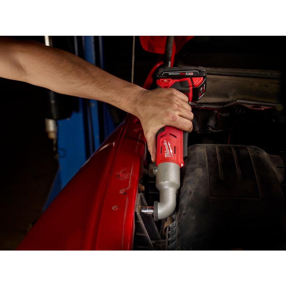 M18 18-Volt Lithium-Ion Cordless 1/4 in. Hex 2-Speed Right Angle Impact Driver W/ (1) 5.0Ah Battery and Charger