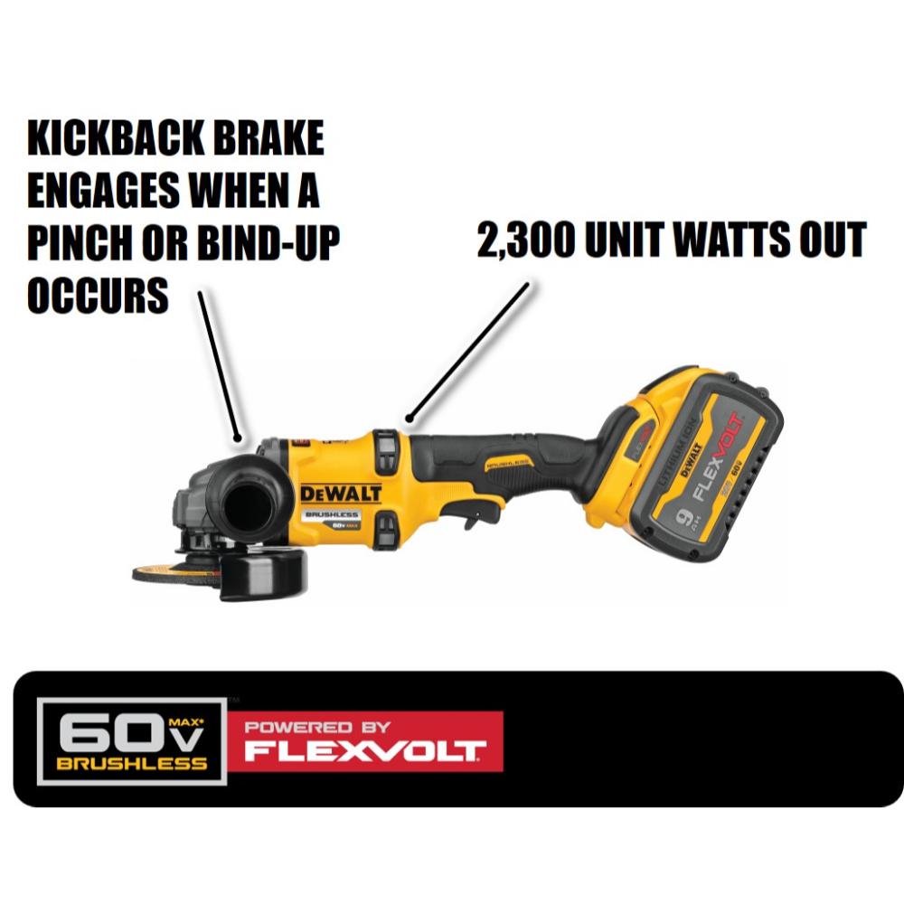 FLEXVOLT 60-Volt MAX Li-Ion Cordless 4-1/2 in. to 6 in. Small Angle Grinder with 20-Volt 6-1/2 in. Circ Saw (Tool-Only) - Super Arbor
