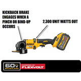 FLEXVOLT 60-Volt MAX Li-Ion Cordless 4-1/2 in. to 6 in. Small Angle Grinder with 20-Volt 6-1/2 in. Circ Saw (Tool-Only) - Super Arbor
