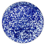 20 in. Cobalt Swirl Enamelware Round Serving Tray