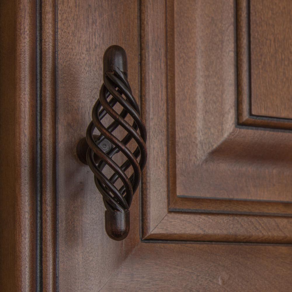 3 in. Long Rustic Bronze T-Handle Birdcage Cabinet Knobs (10-Pack) - Super Arbor