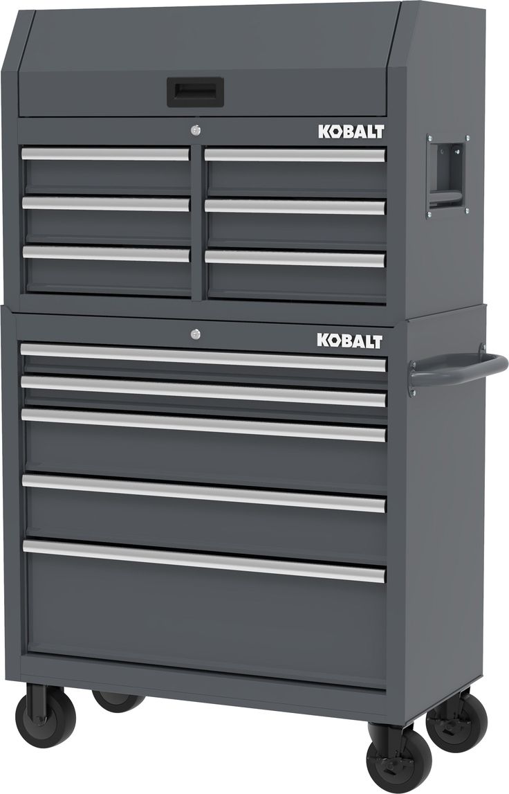 Kobalt 36-in W x 38-in H 5-Drawer Steel Rolling Tool Cabinet (Gray)