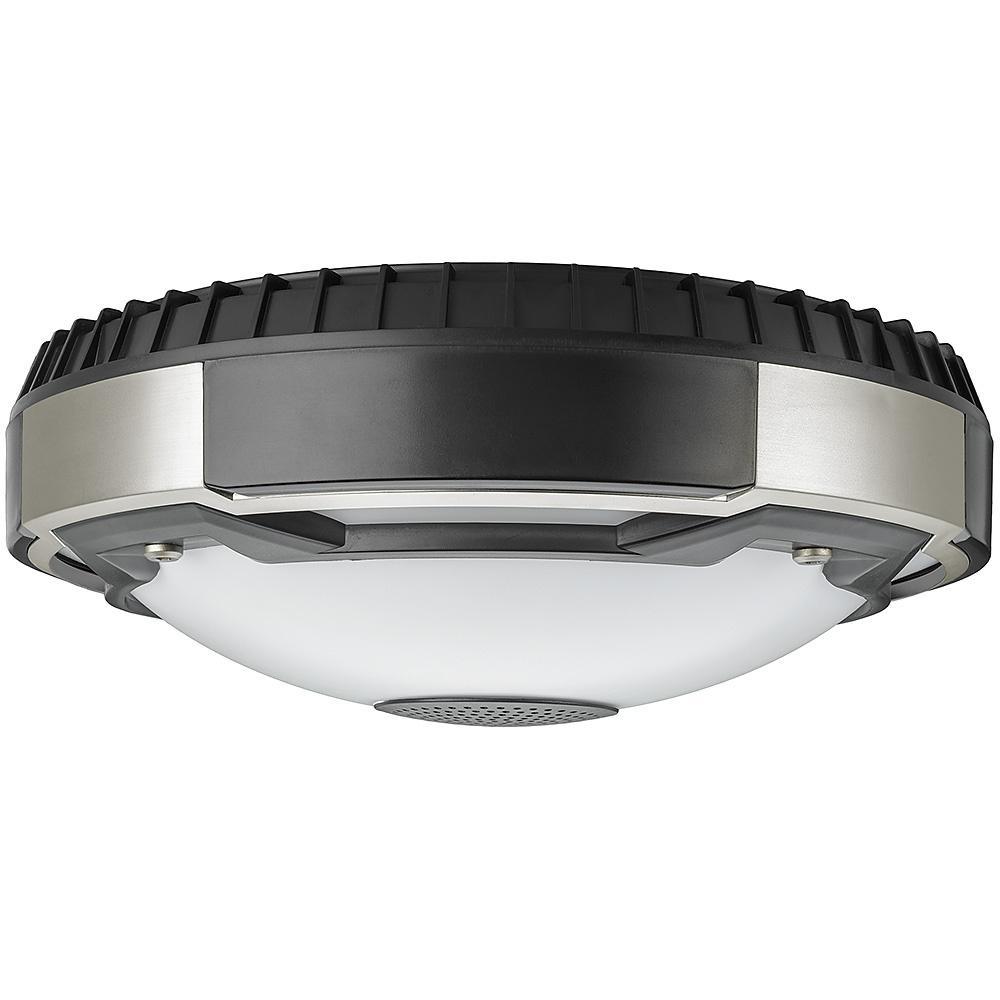 Spin Light 11 in. Heavy Duty LED Flush Mount Ceiling Light with Bluetooth Speaker 1000 Lumens 4000K Audio Range 33 ft. - Super Arbor