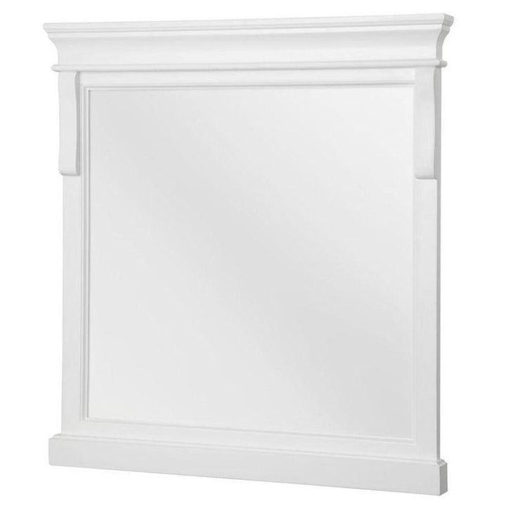 24 in. W x 32 in. H Framed Rectangular  Bathroom Vanity Mirror in White