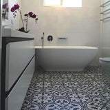 Merola Tile Arte Grey Encaustic 9-3/4 in. x 9-3/4 in. Porcelain Floor and Wall Tile (11.11 sq. ft. / case)