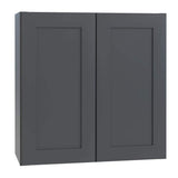 Home Decorators Collection Newport 30 in. W x 12 in. D x 30 in. H Assembled Plywood Wall Kitchen Cabinet in Deep Onyx with Soft Close