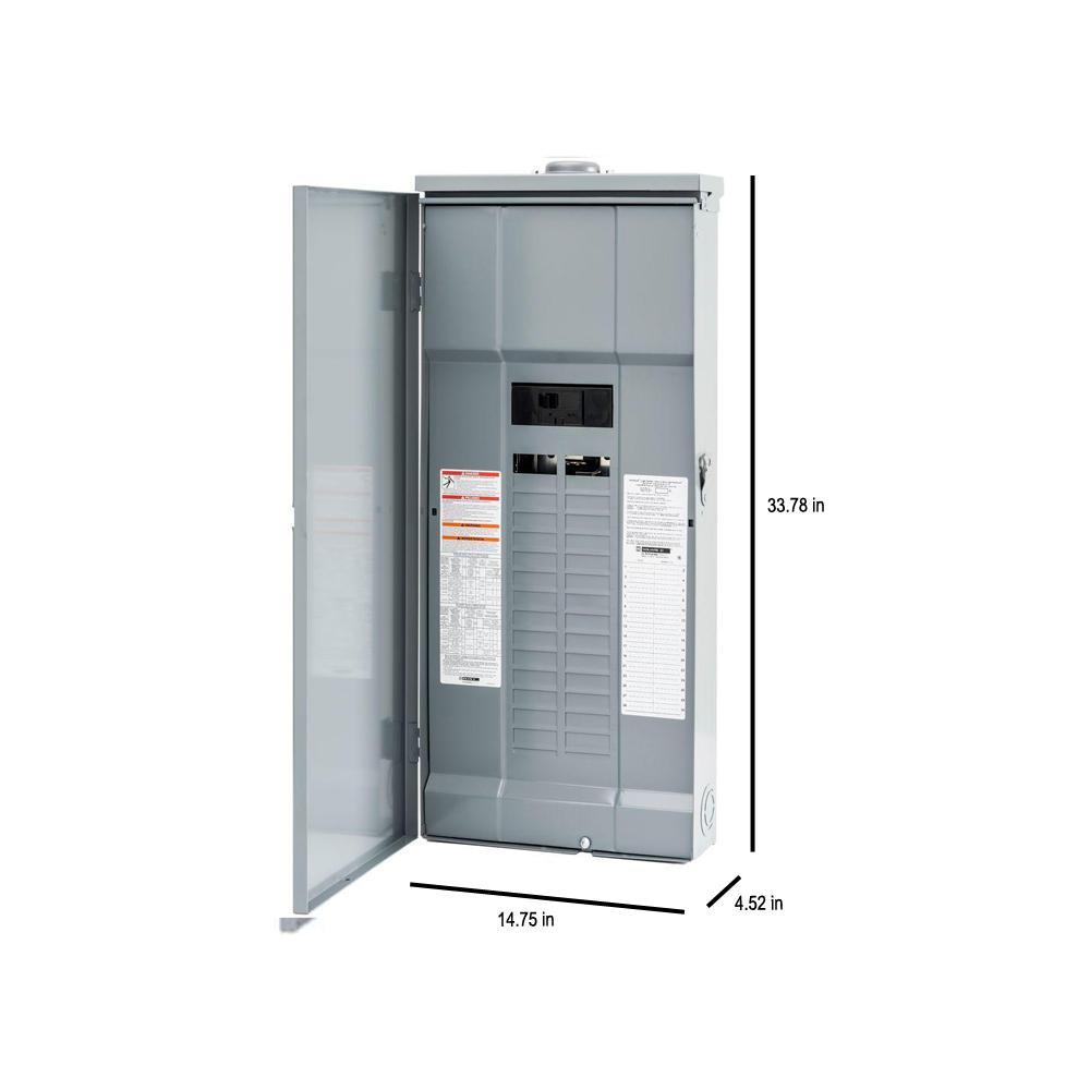 Homeline 200 Amp 30-Space 60-Circuit Outdoor Main Breaker Plug-On Neutral Load Center - Value Pack - Super Arbor