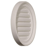 18 in. x 18 in. Round Primed Polyurethane Paintable Gable Louver Vent - Super Arbor
