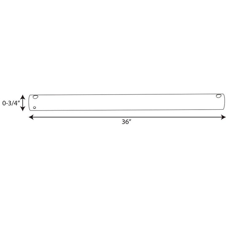 36 in. Black Chrome Ceiling Fan Downrod